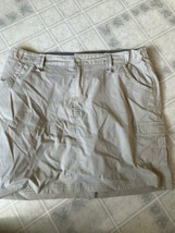 Duluth Trading Co Dry on the Fly Skort Skirt Size 14 Stone tan Attached ... - $30.63