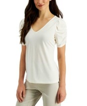 MSRP $40 Jpr Studio Ruched-Sleeve Top White Size XS - £12.39 GBP