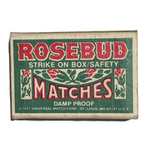 1977 Rosebud Matches Match Book Empty Matchbox - $6.95