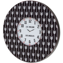 4&quot; Circle Black And White Wood Analog Wall Clock - £248.14 GBP