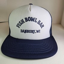 Vintage 1980s Fish Bowl Bar Danbury Wisconsin Trucker Hat Snapback Mesh Cap - $39.95