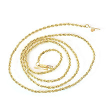 1.80mm 14K Yellow Gold Rope Chain - £297.99 GBP