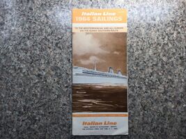 Italian Line SAILINGS - Original Brochure 1964 - $19.78