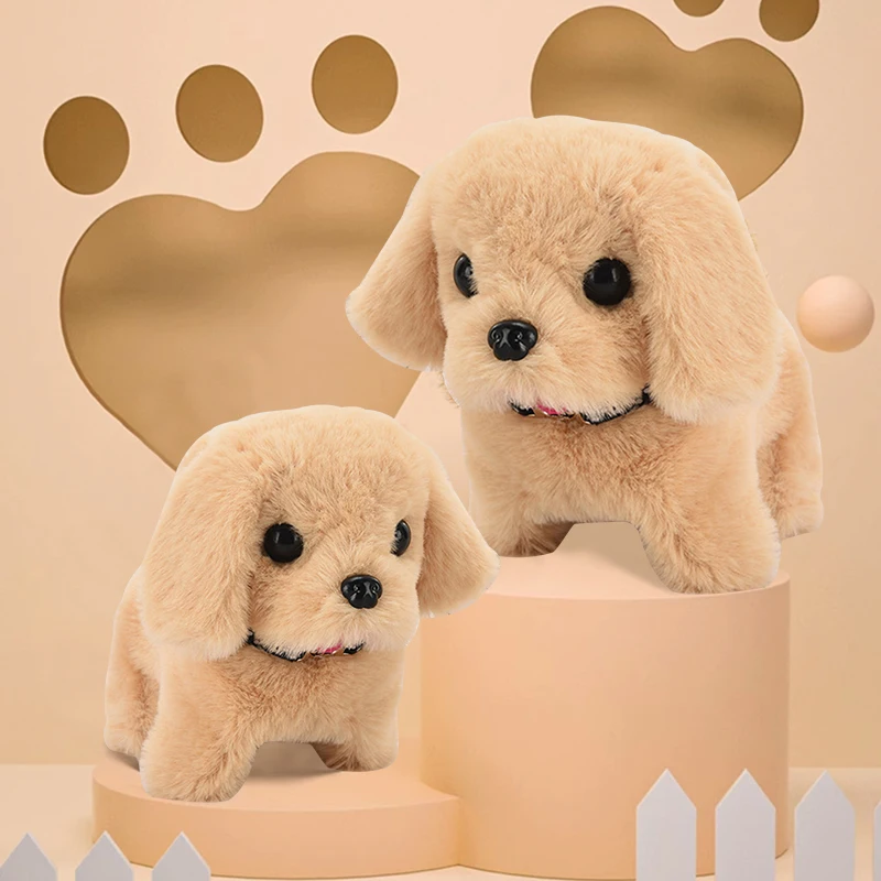 Simulation Electric Dog Plush electric Puppy Walk bark nod and wag tail - £9.83 GBP