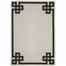 2 X 4 Beige and Black Stain Resistant Indoor Outdoor Area Rug - $58.49