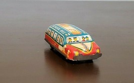 Vintage Tin Friction Toy School Bus Made In Japan - £27.65 GBP