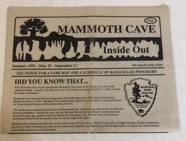 1991 Mammoth Cave National Park Brochure Booklet Ephemera Park Map - $7.91