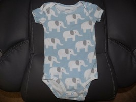 Carter's Short Sleeve Elephant Snap Tee Bodysuit Size 9 Months Boy's EUC - $10.22