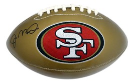 Joe Montana Unterzeichnet San Francisco 49ers Gold Logo Fußball Bas - £207.66 GBP