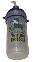 Notre Dame Fighting Irish “Glitter” Lucky Leprechaun Tall Plastic Cup W/ Lid - £13.40 GBP