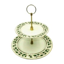 Royal Limited Holly Holiday Home For The Holidays 2 Tier Tidbit Tray Ser... - $24.99