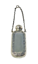 Sterling Silver Perfume Scent Bottle Chain Chatelaine Pendant Antique Webster Co - $247.45