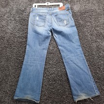 Lucky Brand Jeans Womens 31 Blue Dungarees Sween N&#39; Low Regular Light Wash Denim - £13.29 GBP
