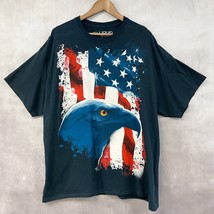 Liquid Blue American Icon T-Shirt Mens XXLarge Patriotic Bald Eagle Flag 2013 - £18.16 GBP