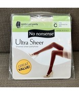 New In Packaging NO NONSENSE Ultra Sheer Size C Pantyhose Ivory Reinforc... - $209.88 MXN