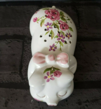 vtg AVON Pig floral Figurine Pomander for Potpourri Holder Ceramarte Brazil &#39;78 - £11.09 GBP