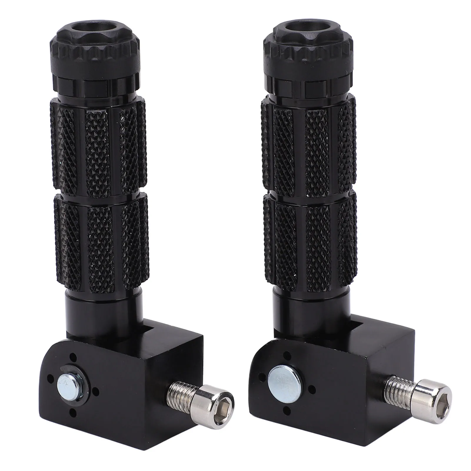 1 Pair Universal Motorcycle Footrests Rear Set Footpegs with 8mm Mounting - £18.61 GBP