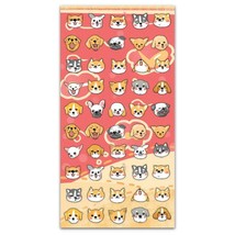 Cute Dog Face Stickers Puppy Animal Sticker Sheet Kawaii Kids Craft Scrapbook - £3.18 GBP