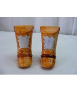 Vintage Porcelain Cowboy Western Boots Salt Pepper Shakers - $19.79