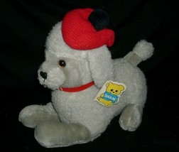 Vintage 1987 Dakin Paris Poodle Grey Puppy Dog Stuffed Animal Plush Toy W Tag - $23.75