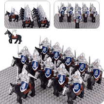 LOTR Mounted Gondor Swan Knights with Light Sword Army 22 Minifigures Set - £25.84 GBP