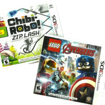 Nintendo 3DS Lego Marvel Avengers + Chibi-Robo! Zip Lash Game Cartridges Japan - £15.20 GBP