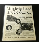 VTG April 7 1934 United States Rubber Company Tempered Rubber Miles Prin... - £11.19 GBP