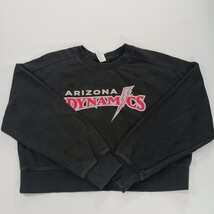District Arizona Dynamics Women's Black Cotton Blend Cropped Sweatshirt Size L image 11