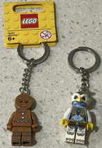 LEGO Gingerbread Man &amp; Legends of Chima Key Rings lot of 2 - £16.97 GBP