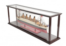 16&quot; Black and Red 1912 RMS Titanic Medium Display Case Boat Hand Painted... - $829.53