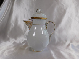 Herend White Porcelain Coffee Pot in Golden Edge (Older)  # 23354 - £100.42 GBP