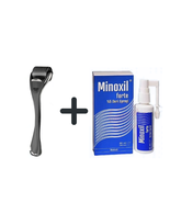 Dermaroller 540 Needles + Minoxil Forte 5% Spray for Hair Growth &amp; Skin ... - €45,37 EUR