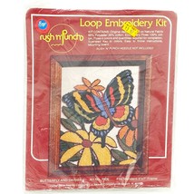 Vintage Boye Rush N Punch Loop Embroidery Kit Butterfly and Daisies #7906 - £10.07 GBP