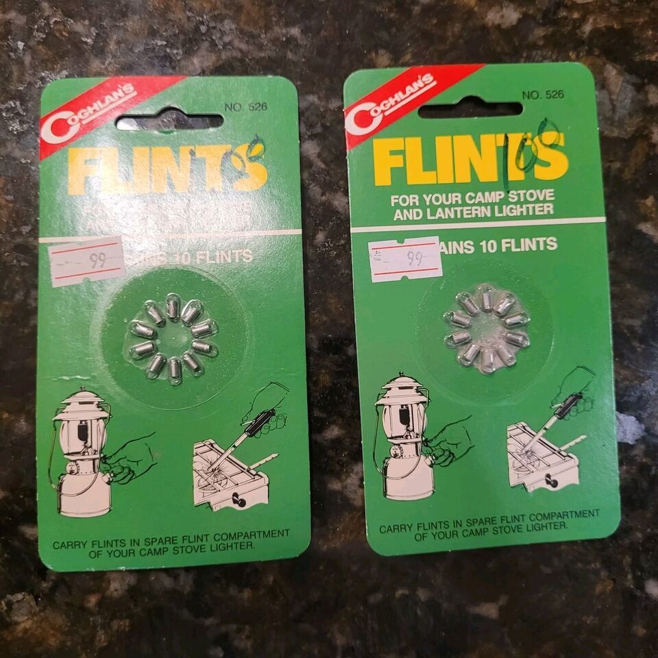 Lot 2 1987 Coghlan's Flints 526 for Vintage Lantern Lighter
