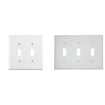 Leviton 80701-RE 1-Gang Toggle Device Switch Wallplate, Standard Size, T... - $24.38 CAD