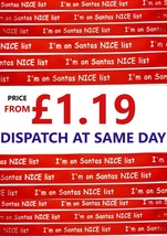 I&#39;m on Santas NICE list Satin ribbon  15mm  gift wrapping  1m. - £1.51 GBP