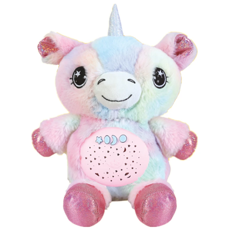 Play Stuffed Animal With Light Projector With Music In Belly Comforting Toy Plus - £50.17 GBP