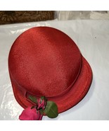 Vintage 50’s-60s Hat Pillbox Red Old Hollywood - $582.51 MXN