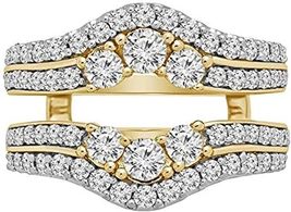 2.50Ct Round Cut Diamond Wrap Engagement Ring 14k Yellow Gold Finish - £79.92 GBP