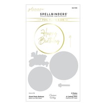 Spellbinders Glimmer Hot Foil Plate &amp; Die Set-Giant Party Balloon GLP396 - £21.83 GBP