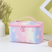 FUDEAM Fashion Glitter Heart Portable Women Cosmetic Bag Travel Toiletry Storage - £47.00 GBP