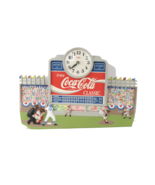 Vintage 90s Coca Cola Company Spell Out Baseball Hanging Wall Clock Man ... - $118.75
