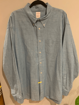 Brooks Brothers Xxl Button Down Shirt-MADISON Blue Cotton L/S Euc - £17.28 GBP