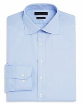 The Men&#39;s Store Contemporary Fit Royal Oxford Micro Check Dress Shirt Bl... - £19.98 GBP