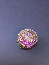 Brass Czech Glass floral Rainbow Multi Strand Button Clasp (1436) - $15.00