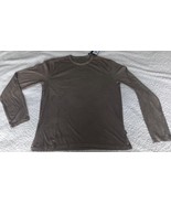 John Varvatos Mens Tan Long Sleeve 100% Cotton T-Shirt Vintage Wash Size... - $68.58 CAD