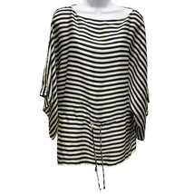 CHAPS Women&#39;s Nautical Striped Drawstring Blouse - Size M - $12.34