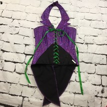 Suicide Squad Costume Purple Corset W Tails &amp; Collar Green Womens Sz M - £15.63 GBP