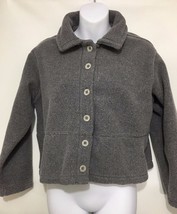 J Jill Petite PS Gray Fleece Short Jacket - £23.45 GBP
