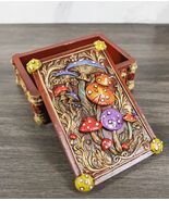 Witchcraft Toadstool Mushrooms Forest Wicca Ornate Tarot Cards Trinket Box - €23,17 EUR